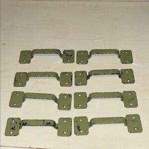 Source Unknown Olive Green Metal Drawer Pulls - Set of 8